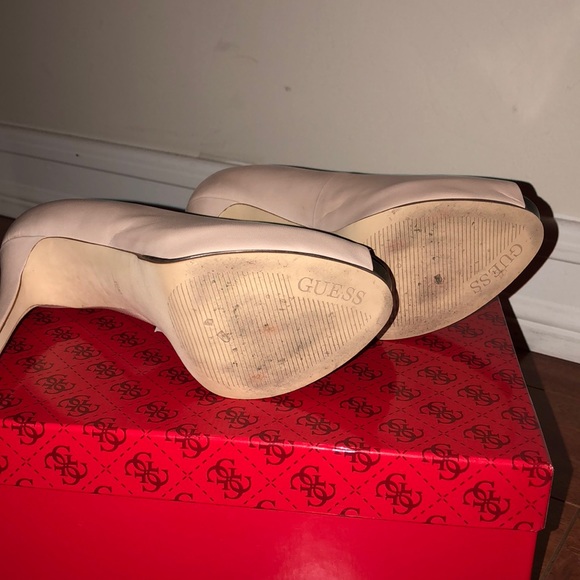 Guess Honora Nude Open Toe Heels - Picture 6 of 7